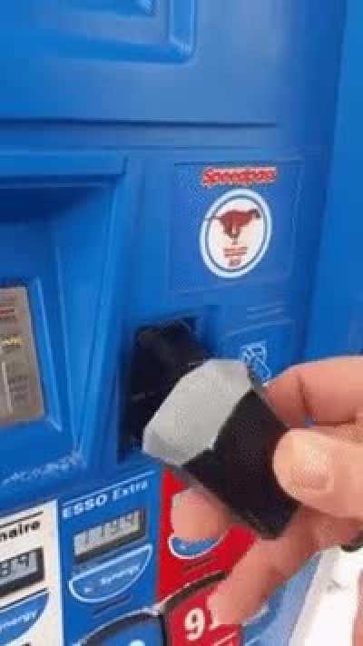 Gas Station Skimmer. Always yank it before you put it in