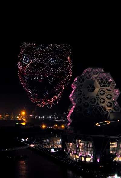 1500 drones light show in Taiwan Kaohsiung lantern festival