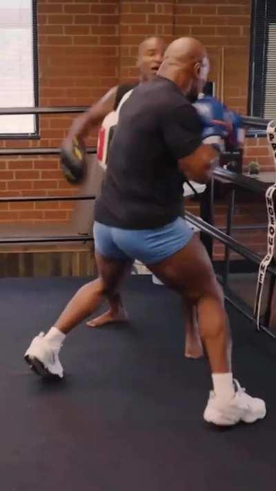 the agility and strength of Mike Tyson at 56yrs old