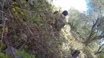 Turkmen rebels intense GoPro footage of an assault on a Syrian loyalist position at Jabal al-Islam in Latakia province (2015 - early 2016)