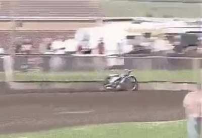 Motorcycle does a little whoopsie