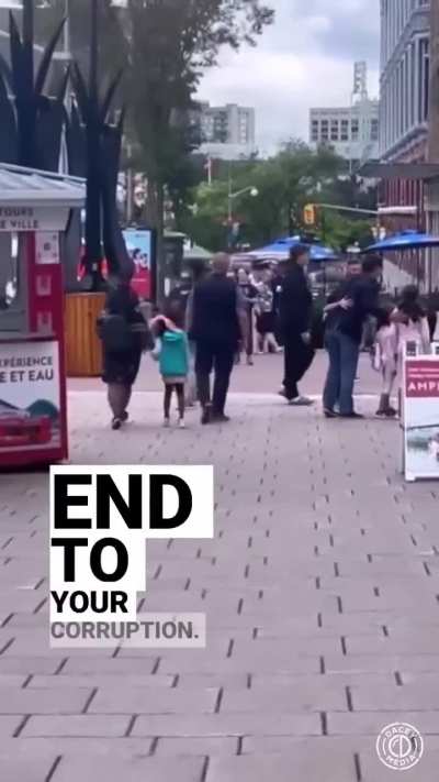 Protester calls Trudeau a 