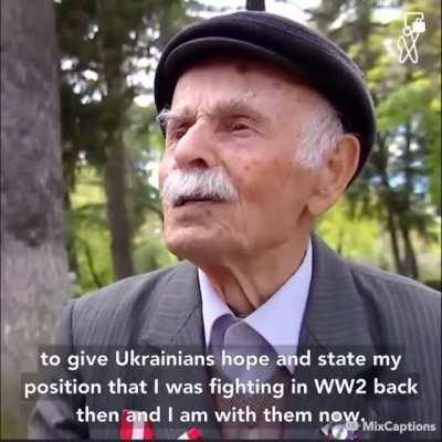 A message to Ukraine from 98 years old WW2 veteran from Georgia