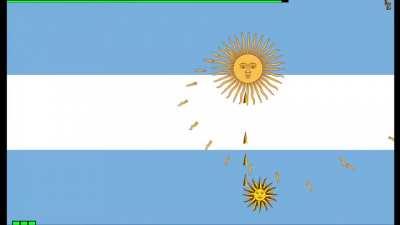 Flag of Argentina but it's an epic battle against the Uruguayan sun