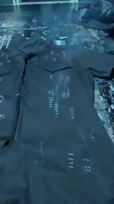 Laser engraving a T-shirt