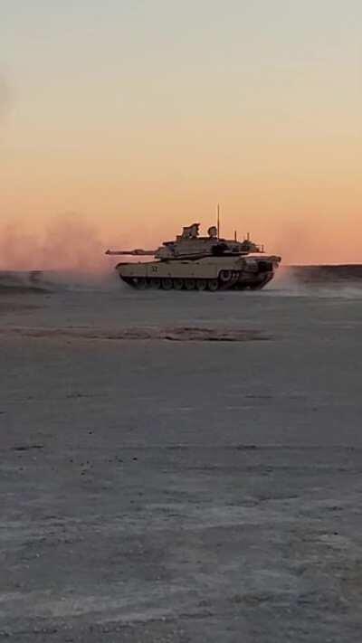 M1A2 test firing main gun.