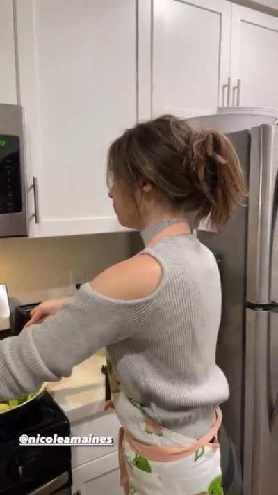 Nicole cooking