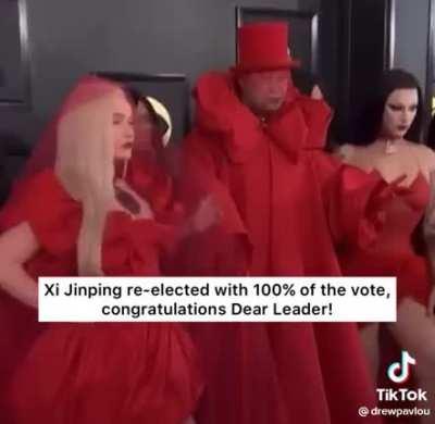 Xi Re-elected with a perfect 100% of Vote! Congratulations, Dear Leader 🎊