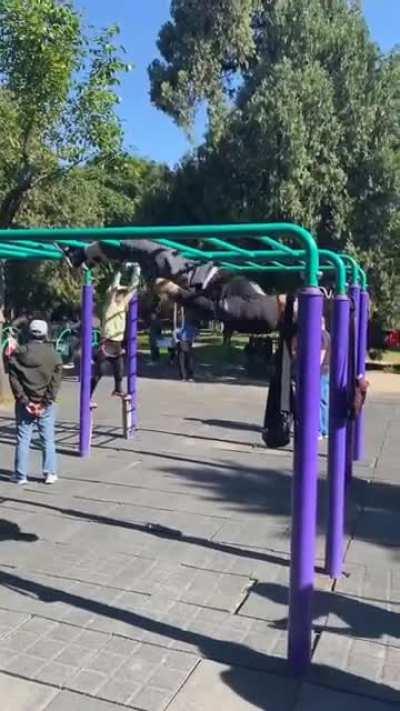 This dude exercising