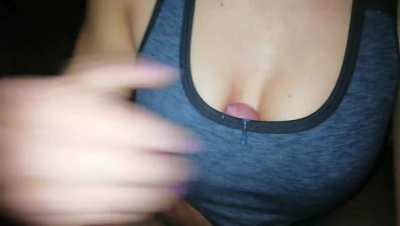 Aesthetically Pleasing Sports Bra Titjob Orgasm