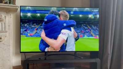 Kane, Son and Dele after full time.