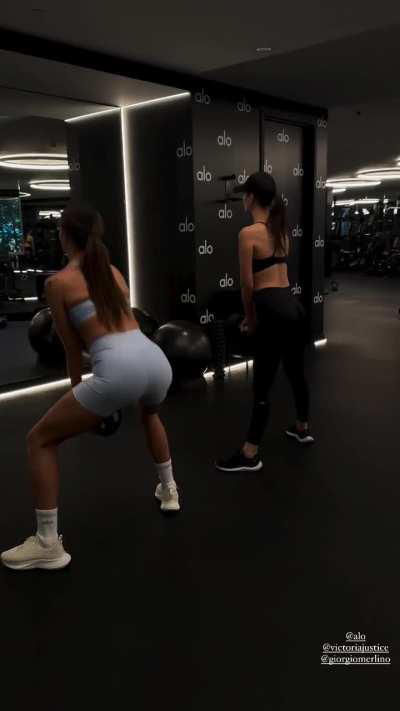 Victoria working out with Madison | July 2024 