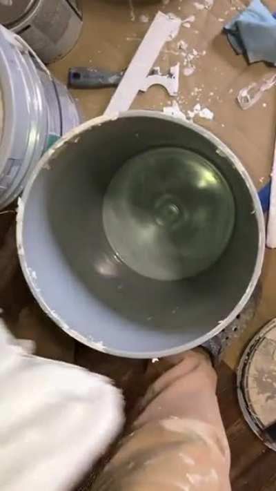 removing paint from a bucket