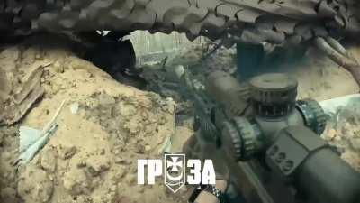 Ukrainian troops of the “Groza” battalion of the NGU “Bureviy” brigade in close combat firefights in Serebryansky Forest - July 2024