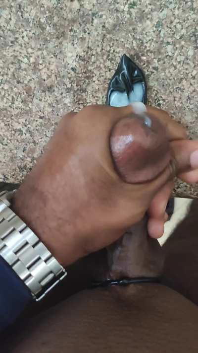 Cumming on a cum-filled condom 