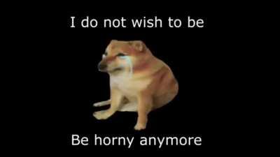 I do not wish to be horny anymore, I just want to be monke...