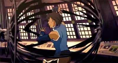 The way Korra bended this metal like water is just *cheffs kiss*