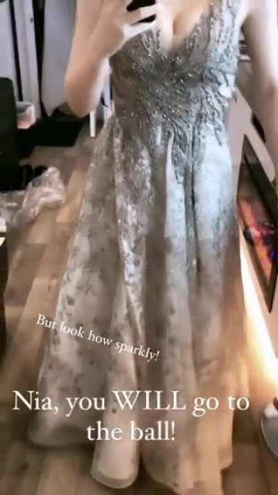 Nicole trying out her prom dresses for Supergirl, Part 4