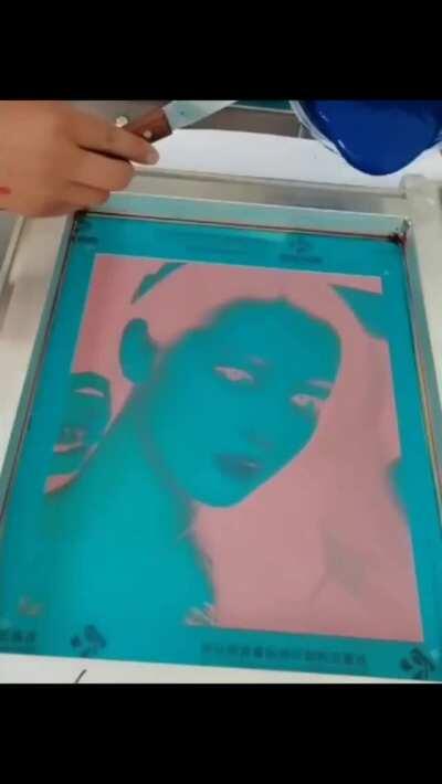 Four color silk screen printing