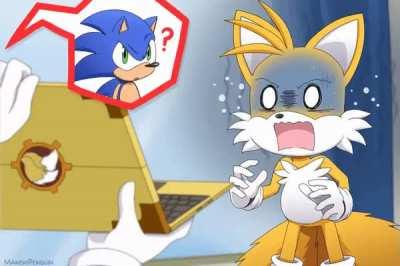 Tails' Laptop (Art by @manekipenguin)