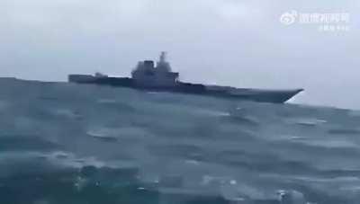 Chinese Aircraft Carrier Spotted off Coast of Taiwan by Fishing Boat as 71 Chinese Military Aircraft and 8 Chinese Warships Cross Taiwan Strait Median Line