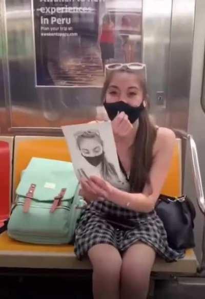 Drawing strangers on the train