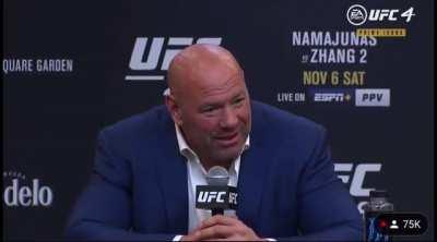 Dana when asked if he paid for the canelo fight. HES ONE OF US.