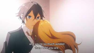 The OST alongwith Miyamura's dialogue in this scene always gets me emotional. Thank you Horimiya for all the memories.