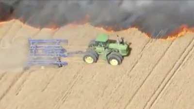 In Weld county, Colorado, a farmer named (Eric Howard) saw his neighbors farm caught on fire , he grabbed his gear and went out to try to help save the rest of the farm.