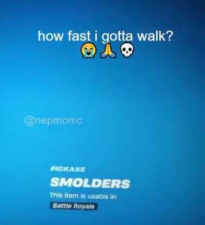 How fast I gotta walk?