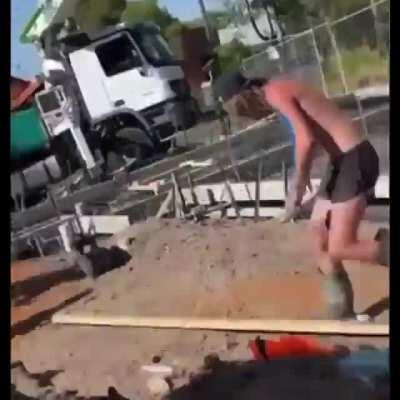 WCGW hitting a spray paint can with a shovel