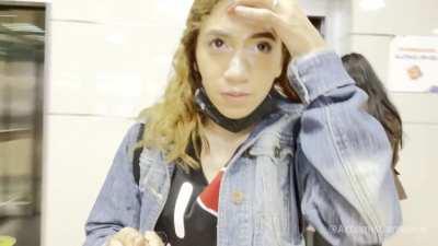 Mall Cumwalk with Huge Facial! - Artemis Carmona