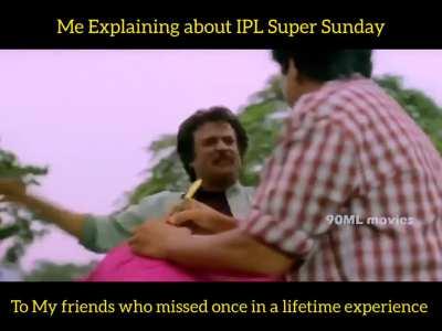 What an extraordinary IPL Sunday that was... Am I ryt Bois?