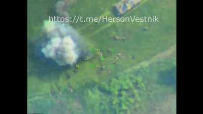 Ukrainian armour comes under fire around Kherson-Nikolaev, uploaded today.