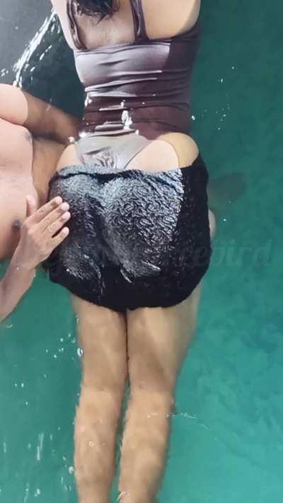 When we made hubby look like a cuck in front of everyone. Must have been confusing watching us checking in as Mr and Mrs then catching me like this in the pool with another man. later that night he made sure to let the room boys know by making me sit on h