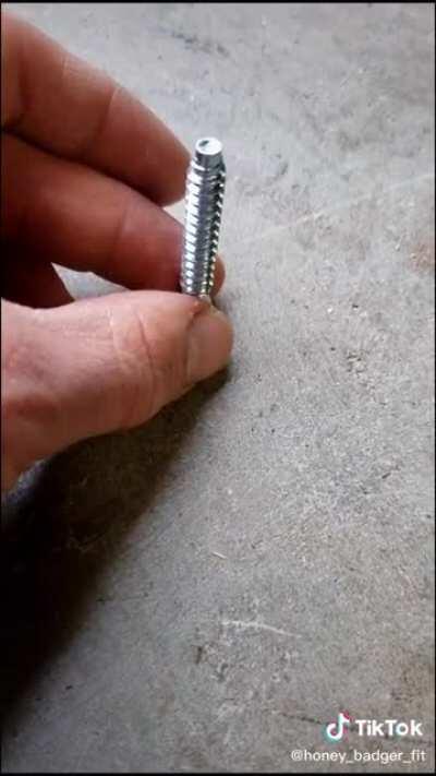 When you've run out of nails how to use a screw.