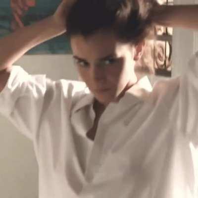 Imagine Emma Watson is coming out of your bathroom, just wearing one of your shirts and nothing else. Would be worth ruining the shirt and rip it open, then throw her on bed for some more fun?