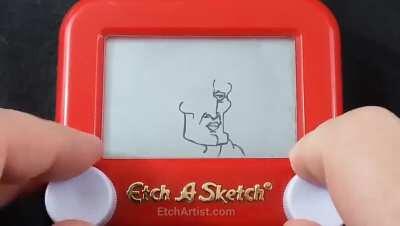 Sexy Squidward on an Etch A Sketch! (OC)