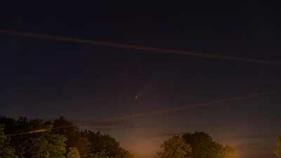 Comet Neowise, yesterday now at Sunset. From Scheidplatz (taken around 22:30 to 23:15)