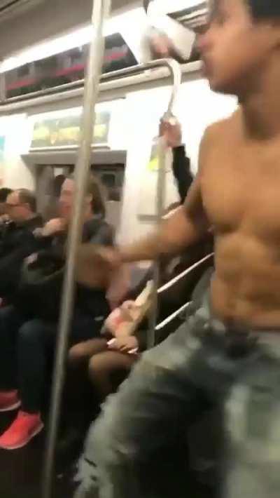 Subway dancing with a happy finale