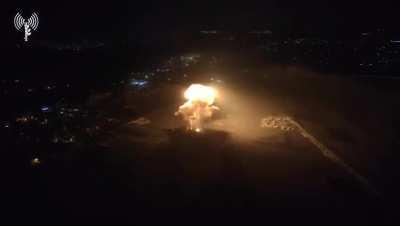 IDF releases footage of yesterday's bombing in Lebanon 