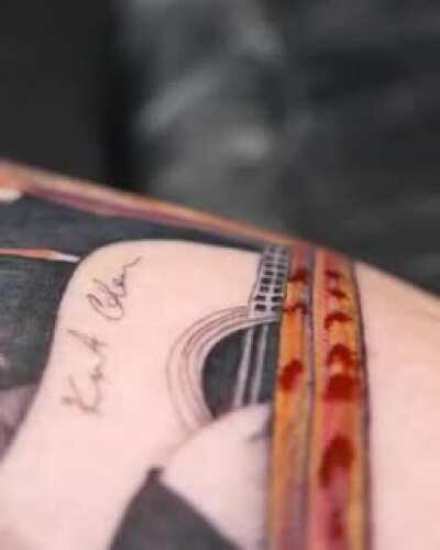 Kurt Cobain tattoo by © Edit Paints Tattoos