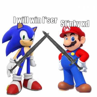 Mario vs Sonik epek fight !!1!! 🔞😱