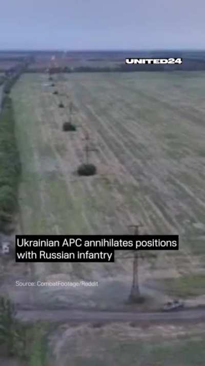 Ukrainian BTR annihilating Russian Positions 