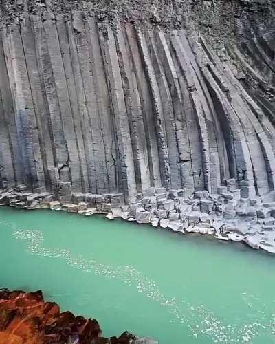 Basalt Canyon in Iceland