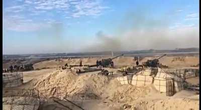 egyptian artillery pounding isis in northern sinai