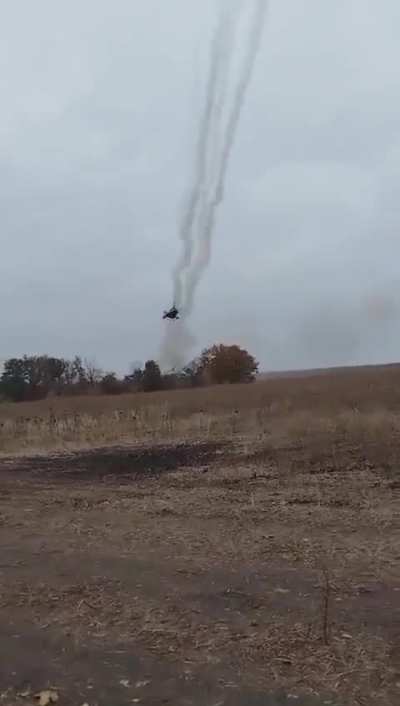 Ukrainian JTAC team called in air support and filmed the attack helicopters in action. October 2024.