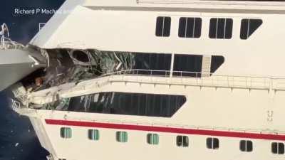 Carnival Legend tears hole in Carnival Glory