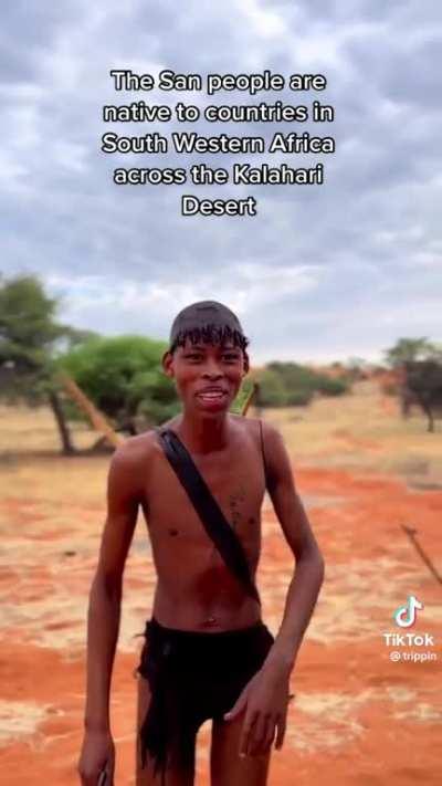 The San people demonstrating their beautiful language