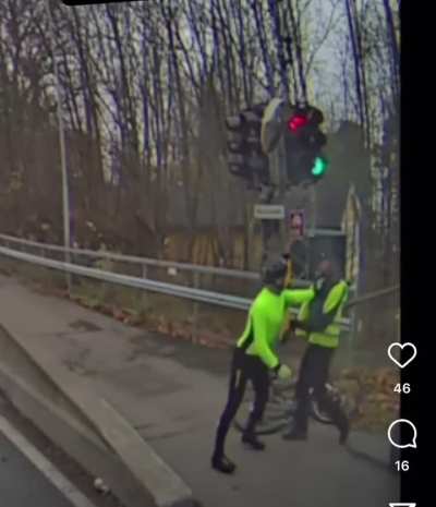 Driver goes crazy on biker